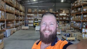 Sean at a windfarm workshop