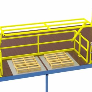 Pallet Rollover Gate - Low Profile - 3475W x 1900H x 1490D - Pallet 3025W x 1250D x 1450H