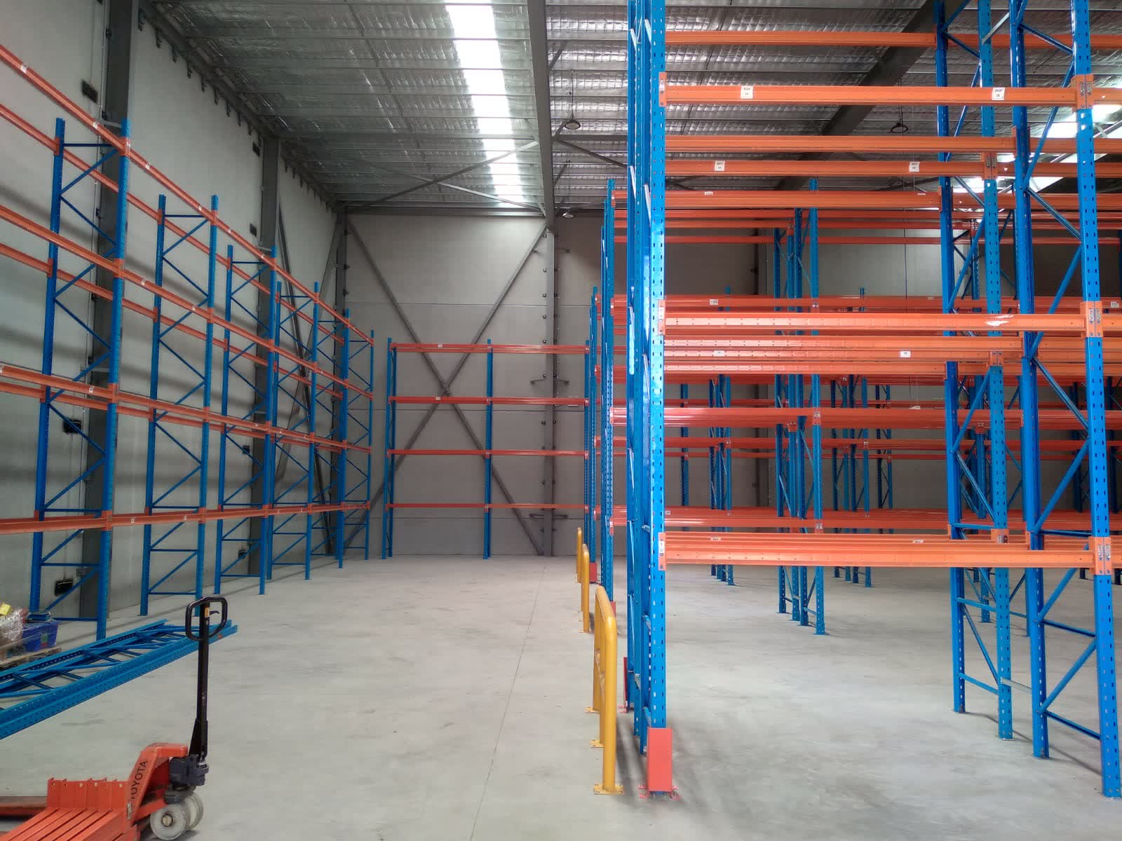 Completed SSO installation — racking, shelving and mezzanine in single shot