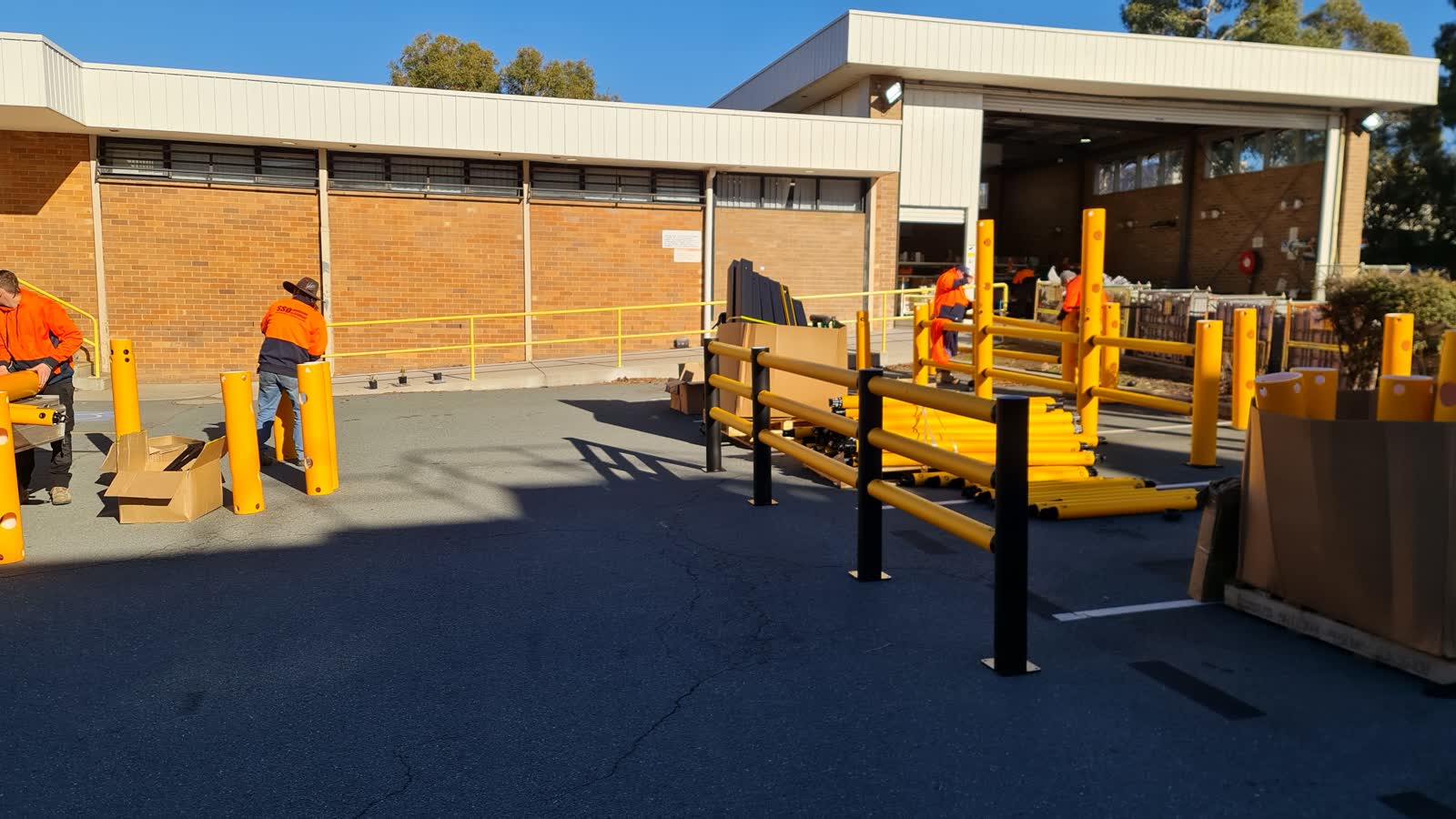 Receiving dock or staging area showing realistic operational congestion — honest context, not a tidy showroom photograph